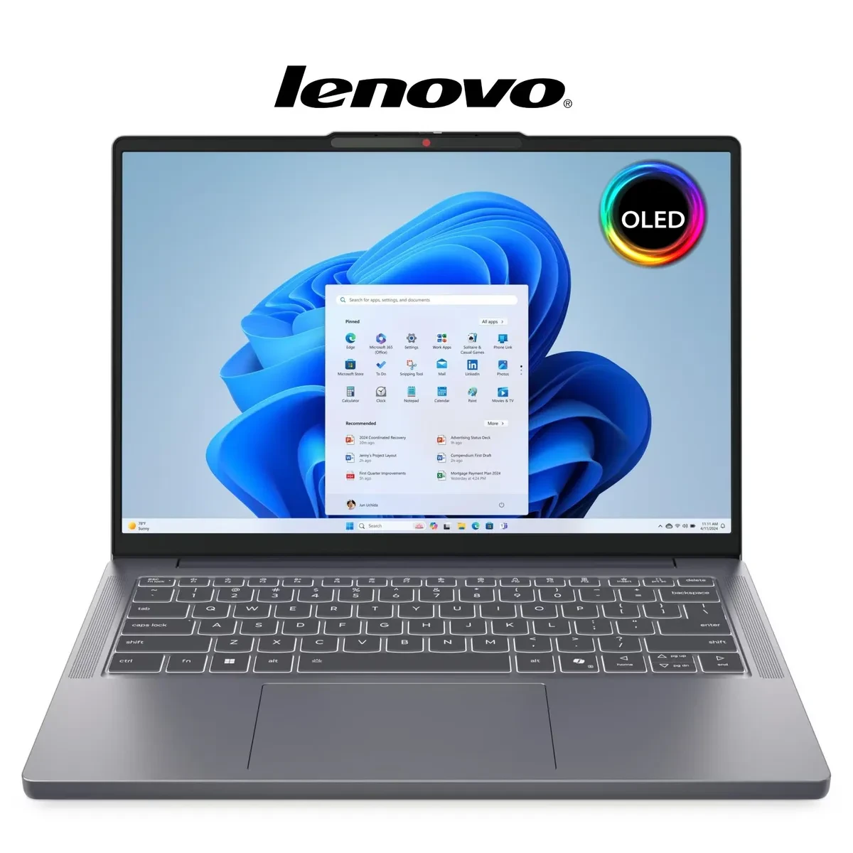 LAPTOP LENOVO IDEAPAD SLIM 3 AMD RYZEN 7-7735HS 16RAM DDR5 512SSD 14" OLED LUNA-GREY