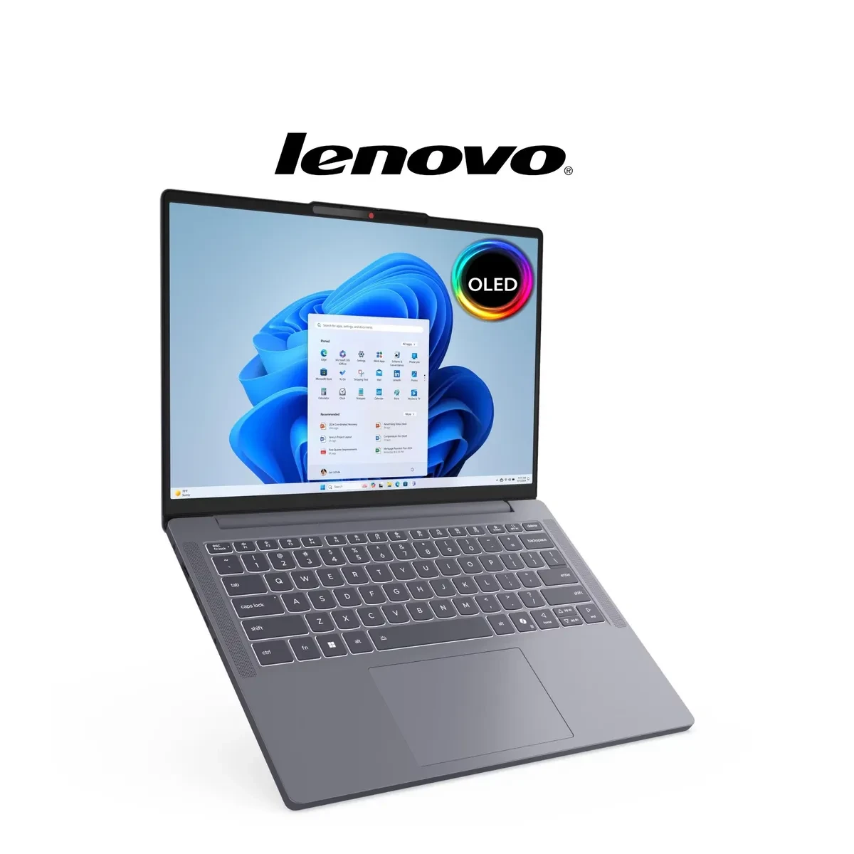 LAPTOP LENOVO IDEAPAD SLIM 3 AMD RYZEN 7-7735HS 16RAM DDR5 512SSD 14" OLED LUNA-GREY - Imagen 3