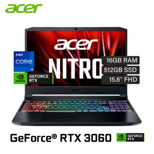 LAPTOP ACER NITRO 5 I9-11900H 16RAM 512SSD RTX 3060 6GB 144HZ 15.6'' FHD