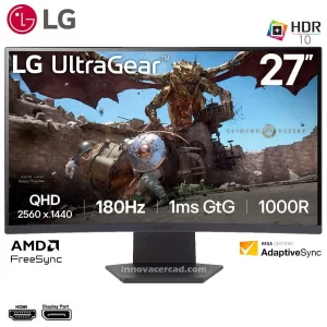 MONITOR LG ULTRAGEAR 27" 2K VA 180HZ 1MS CURVO FREESYNC