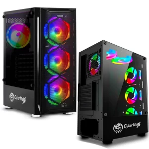 CASE CYBERTEL STRIKER BLACK 4FAN RGB