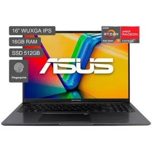 LAPTOP ASUS VIVOBOOK AMD RYZEN 7-7730U 16RAM 512SSD W11 16" FHD