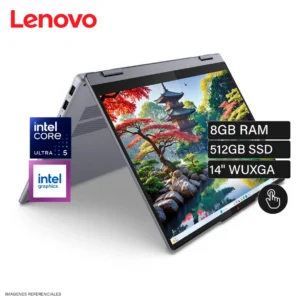 LAPTOP LENOVO IDEAPAD 5 INTEL CORE ULTRA 5-225U 8RAM DDR5 512SSD W11 14" TOUCH