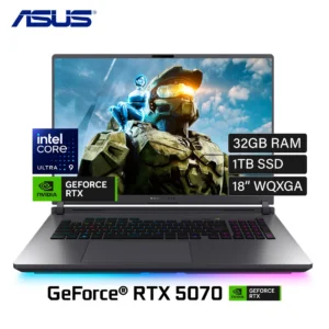 LAPTOP ASUS ROG STRIX CORE ULTRA 9-275HX 32RAM DDR5 1TB SSD RTX 5060 8GB W11 HOME 18" 2.5K 250HZ - BLACK